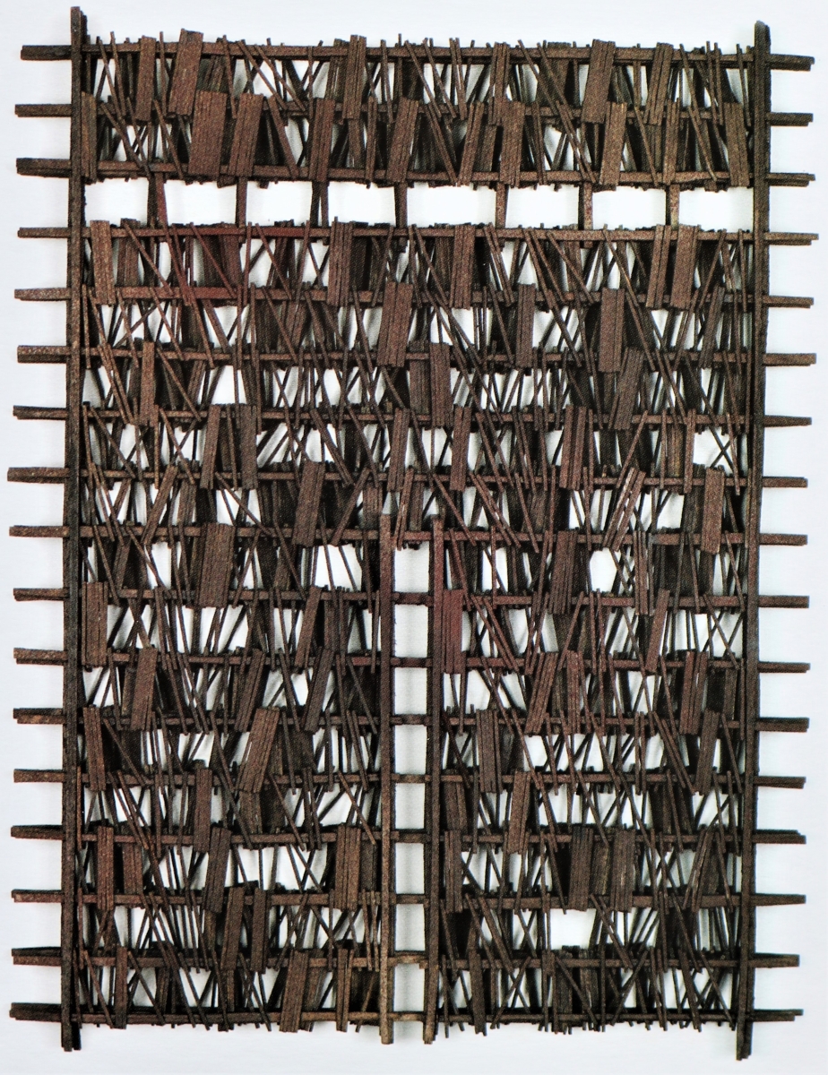 Académie des allumettes, 1977, Painted matchsticks, 50x30cm